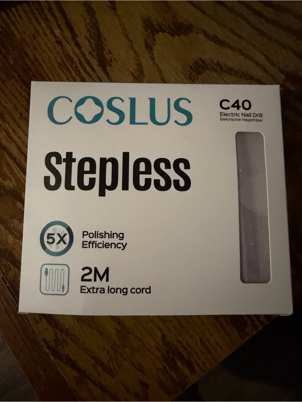 C40 Stepless Electric Nail Drill - Lilac.  Only used one time.